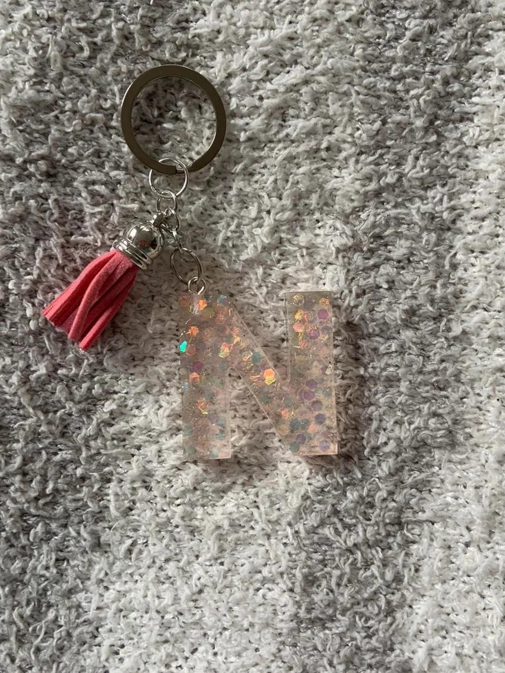 Personalized 'N' Initial Keychain